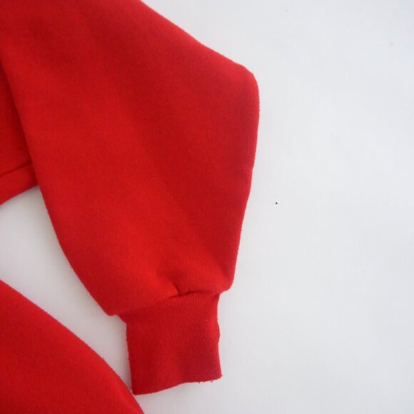 Vintage 90S Jerzees Red Blue Embroidered Nautical Crew Neck Sweater L - Picture 5 of 11